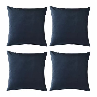 Набор темно-синих чехлов для подушек (4 шт), SANELA Cushion Cover Dark Blue Set, произв. IKEA