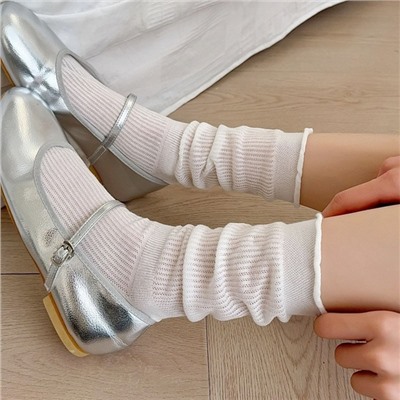 Brand summer thin knee socks, Korean style, mid-length