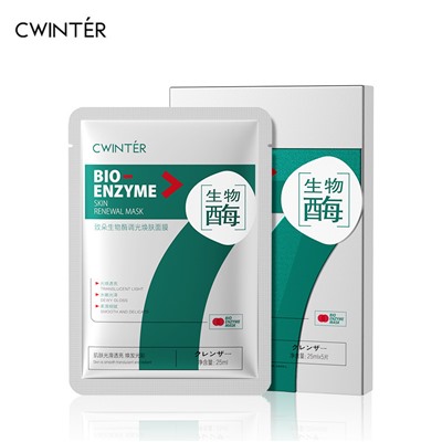 Тканевая маска для лица с биоэнзимами для обновления и омоложения CWINTER Bio-Enzyme Skin Renewal Mask, 5 шт*25 мл