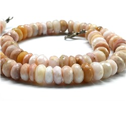 Бусы из Опала розового огранка, 50см, 80,4г