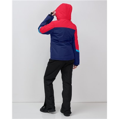 Горнолыжный костюм женский зимний красного цвета 02392Kr