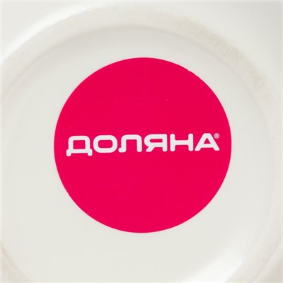 Чайная пара керамическая «Котик», 3 предмета: чашка 200 мл, блюдце 18,5×13,5 см, ложка