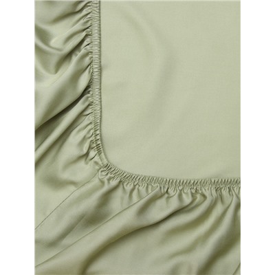 Простыня на резинке SL Home Modal 140×200+30 см, оливковая