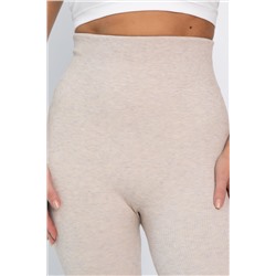 Лосины в рубчик утепленные (бежевые) Б14806-7М