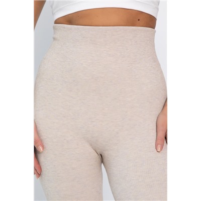 Лосины в рубчик утепленные (бежевые) Б14806-7М