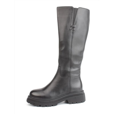 02-FK884-1M BLACK Сапоги зимние женские (натуральная кожа, байка, натуральный мех)