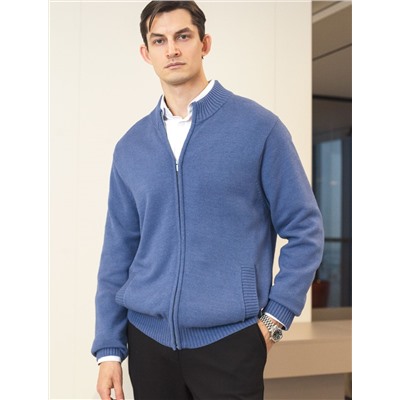 Кардиган плотной вязки на металлической молнии