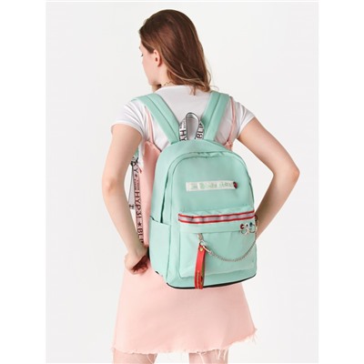 Рюкзак «Shh! Quiet!» мятный с кольцами