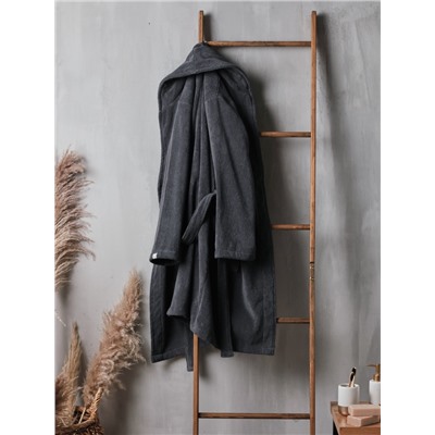 Халат махровый женский SL HOME: Basic "Гри Сандре", размер L, 100% хлопок, 420 г/м2