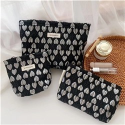 Brand capacious cosmetic bag, three dimensional small clutch bag, handheld organizer bag to go out