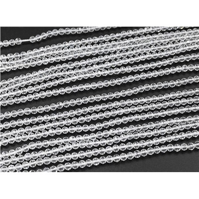 Бусины из шпинели шарик гр.3мм цв.хрусталь, 37см, 125 бусин