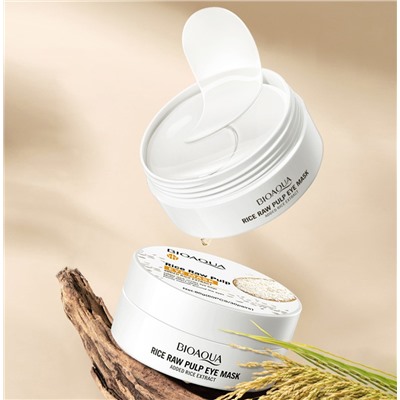 Гидрогелевые патчи для глаз с экстрактом Риса Biaoqua, 60 шт.