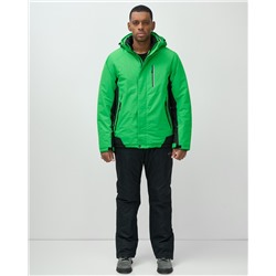 Горнолыжный костюм мужской зимний зеленого цвета 0075Z