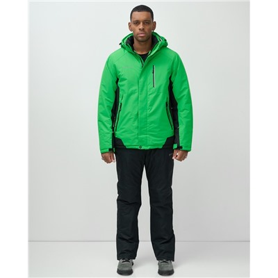 Горнолыжный костюм мужской зимний зеленого цвета 0075Z