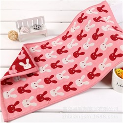 Towel, gauze children's rabbit for face washing, 20×50cm, wholesale
