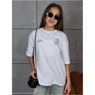 Футболка "Планета" Белый Девочка