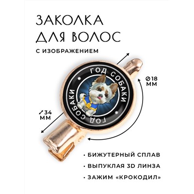 HZF-0109 Заколка Восточный гороскоп - год Собаки