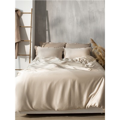 Простыня на резинке SL Home Tencel 200*200+30 см , цв. бежевый