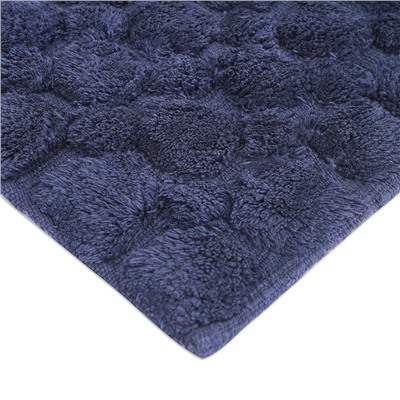 Коврик для ванной Bubbles темно-синего цвета из коллекции Essential, 50х80 см