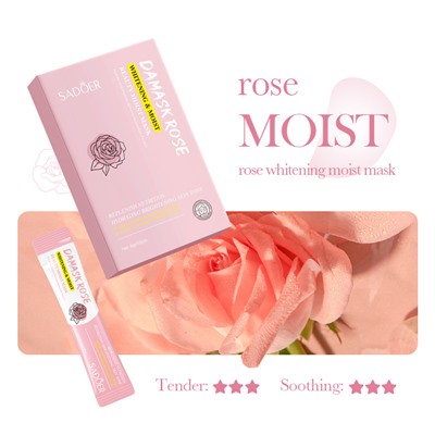 Отбеливающая и увлажняющая маска с розой SADOER Damask rose whitening & moist, 6 г