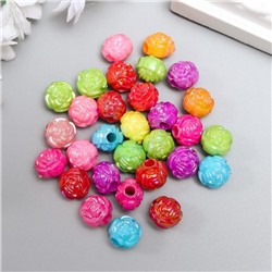 Бусины для творчества пластик «Розочка», перламутр, набор 30 шт., 1.2×1.2 см