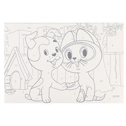 Картина по номерам для детей «Котенок Гав», 20×30 см