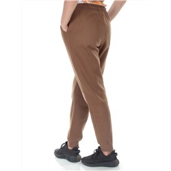 M053 BROWN Брюки спортивные утепленные женские (85% хлопок, 10% полиэстер, 5% спандекс)