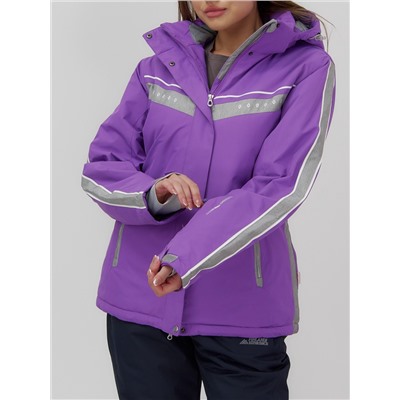 Горнолыжный костюм женский зимний УЦЕНКА фиолетового цвета 02809F