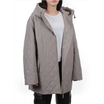 F-803 GRAY BEIGE Куртка демисезонная женская (100 гр. холлофайбер)