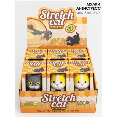 Мялка - антистресс «Soft cat», шоубокс 12 шт.