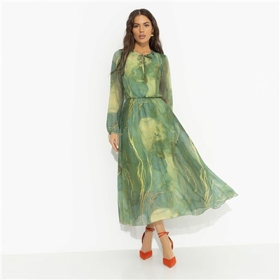 Платье нарядное, Летящие мгновения (green)