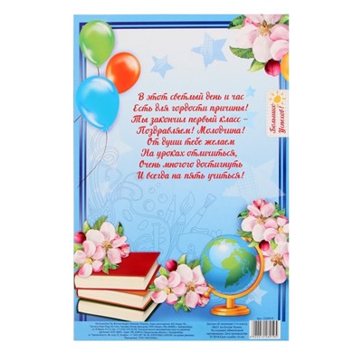 Диплом на Выпускной «Выпускника детского сада», 14 х 22,9 см, 250 гр/кв.м
