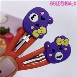 Зажим "тик-так" детский размер 6 см 2 шт ТК2 тип 2