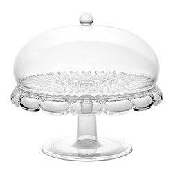 Блюдо для торта с крышкой Vanity, Ø30 см, прозрачное