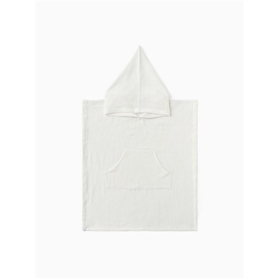 Пончо муслиновое детское LoveLife, 56×70 см, 100% хлопок, 120 г/м², белое