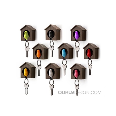 Держатель для ключей Sparrow, белый/розовый