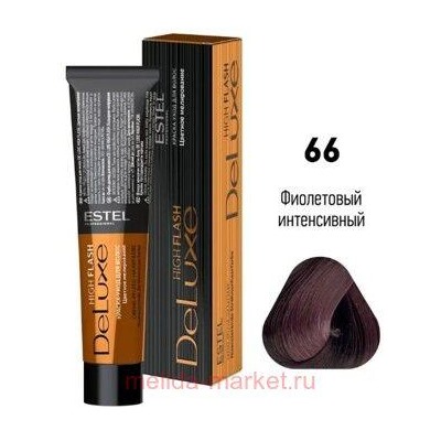 ESTEL DE LUXE 66 Краска-уход фиолетовый интенсивный (High Flash)