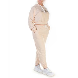 Y294 BEIGE Спортивный костюм женский (100% хлопок)