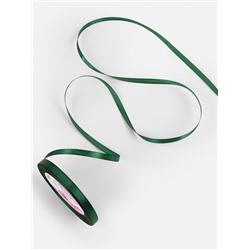 Лента атласная, 6 мм, 23±1 м, тёмно-зелёная №128