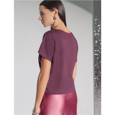 Нарядная футболка с принтом пайетками