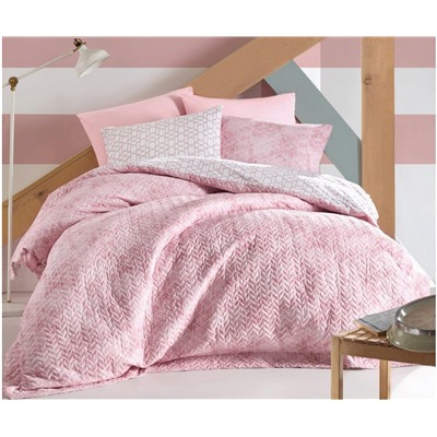 2 сп. Евро 4-х Сезонный КПБ со Стеганным Пододеяльником Ranforce MINIMAL Complete Set cotton box