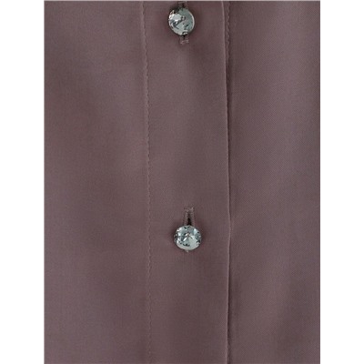 Блузка с короткими рукавами из плотного струящегося сатина