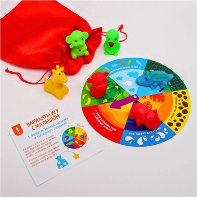 Детское развивающее лото Крошка Я «Африка, Морские жители», изучение животных, МИКС