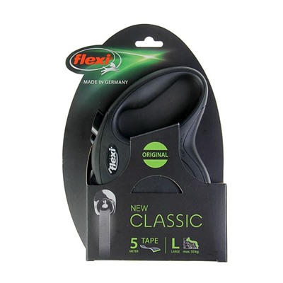 Рулетка Flexi  New Classic L (до 50 кг) лента 5 м, черная