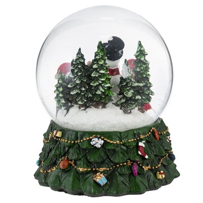 GAEM Фигурка декор в стекл шаре "Снеговик" (подсв, муз, вьюга, AAх3 н/п), D 14 см, L15,5 W15,5 H20 см