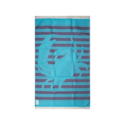 8с22.112ж1 Краб (бирюза8) Полотенце х/б 104х175см