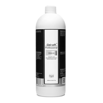 Средство GEL-OFF Professional, для обезжиривания ногтей и снятия липкого слоя, 1000 мл