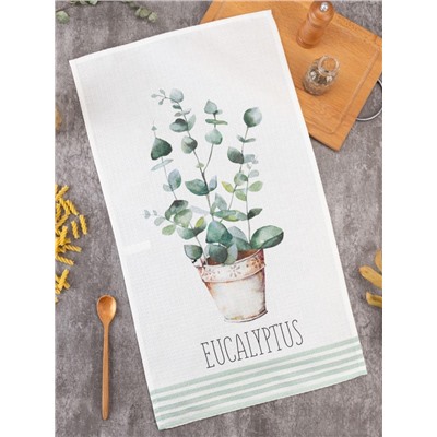 Полотенце "Этель" Green tree 40х70см, 100% хлопок, вафля