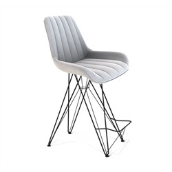 Стул полубарный SHT-ST37/S66-1
                        серое облако / черный муар