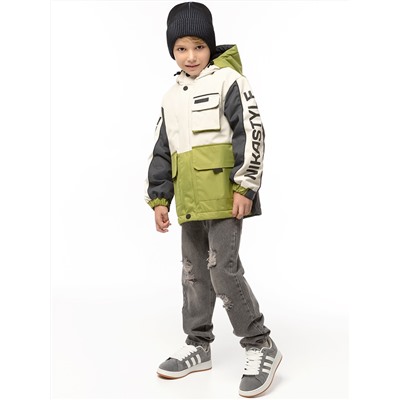 Куртка утеплённая для мальчика NIKASTYLE 4м4525 Кешью лайм Nikastyle